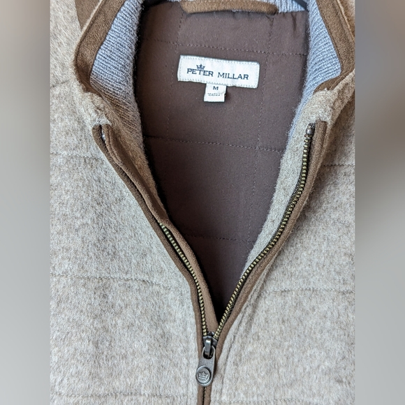 NWOT Peter Millar Mushroom Flex-Fleece Wool Vest - Picture 5 of 12